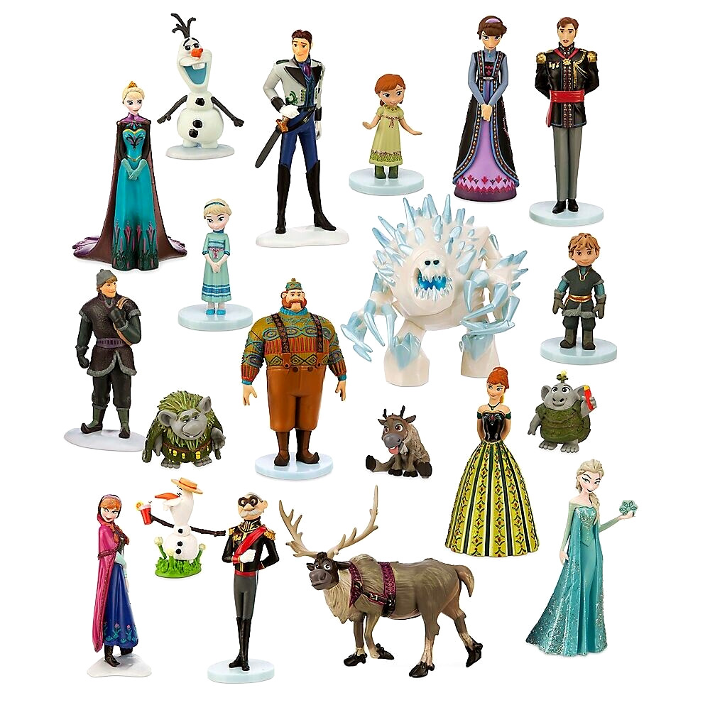Hans Anna Elsa Sven Olaf DisneyStore Frozen Mega 20 Piece Figure Cake Topper Set