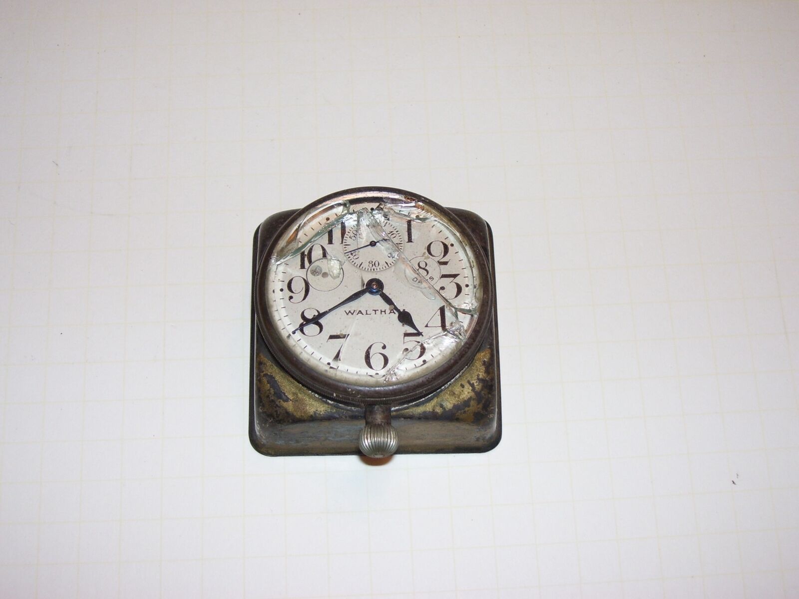 Antique RARE HTF Waltham Automobile Car Clock - Untested Working Unknown