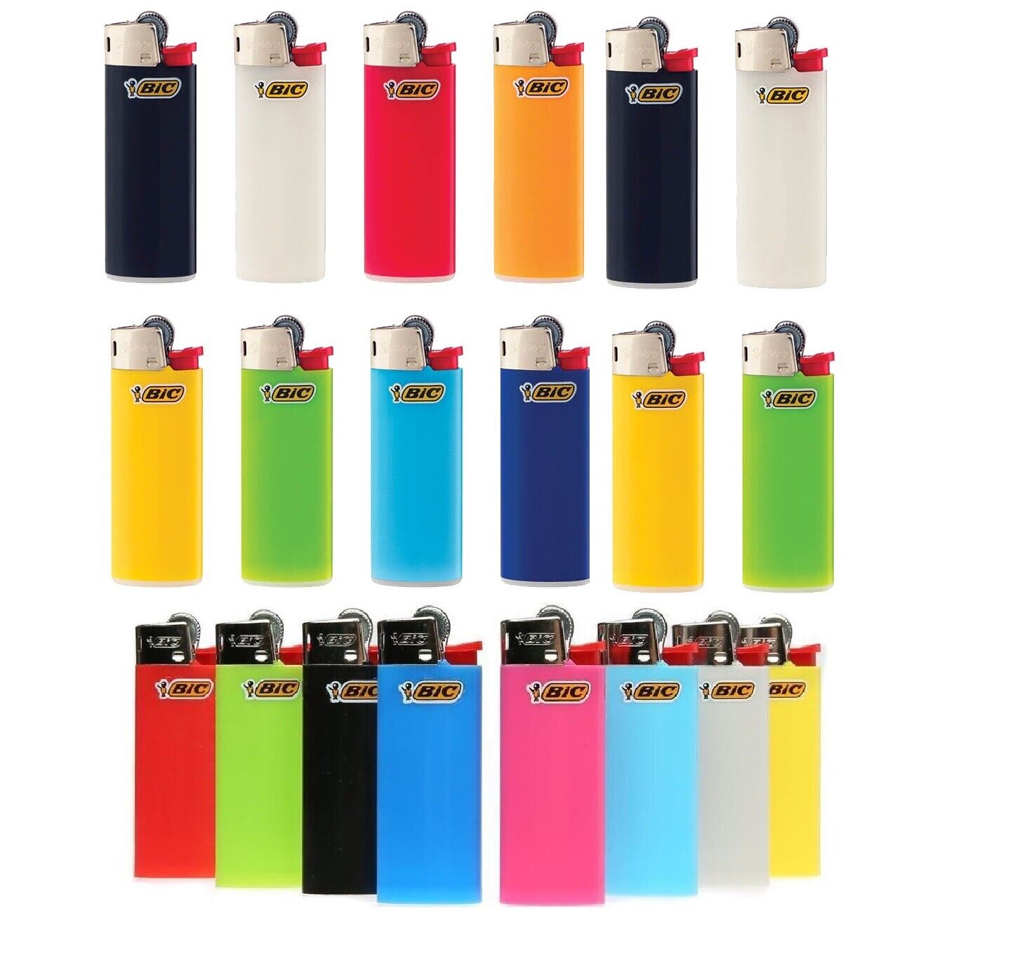 20X Mini BIC Lighters Mix Color USA Child Safe Flint Cigarette Cigar Lighter USA