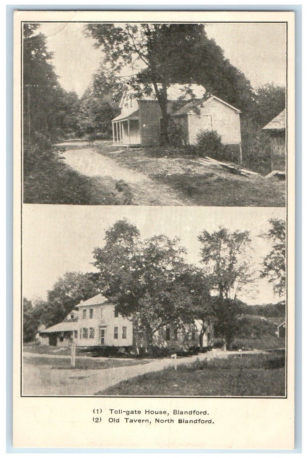 Blandford Massachusetts Postcard Toll-Gate House Old Tavern 1910 Vintage Antique