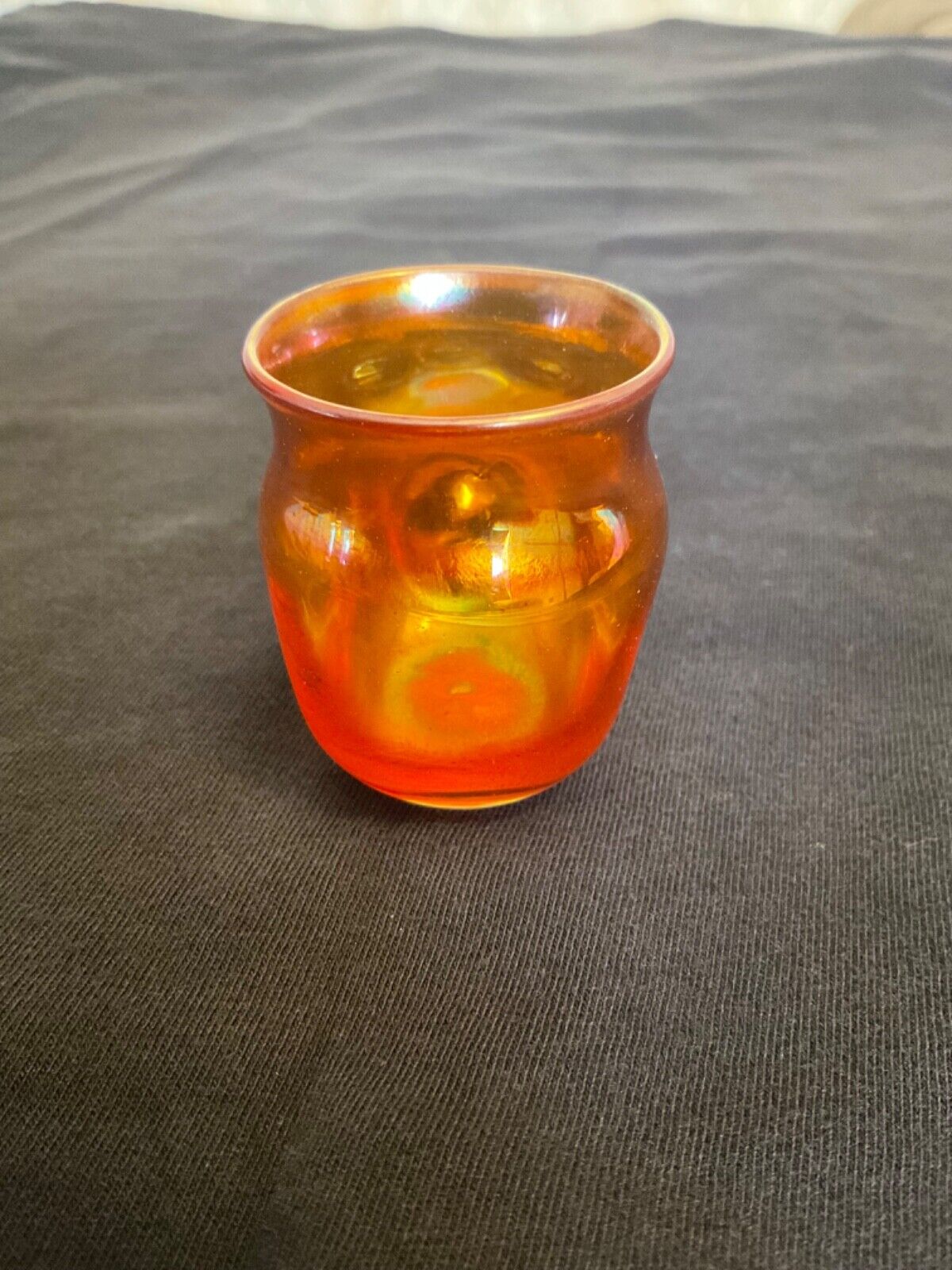 LC Tiffany Favrile Art Glass Pinched Miniature Vase