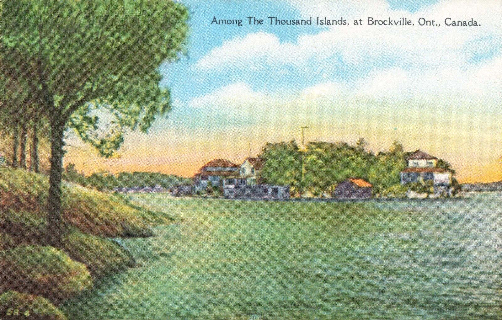 Among the Thousand Islands Brockville Ontario Canada c1910 Postcard