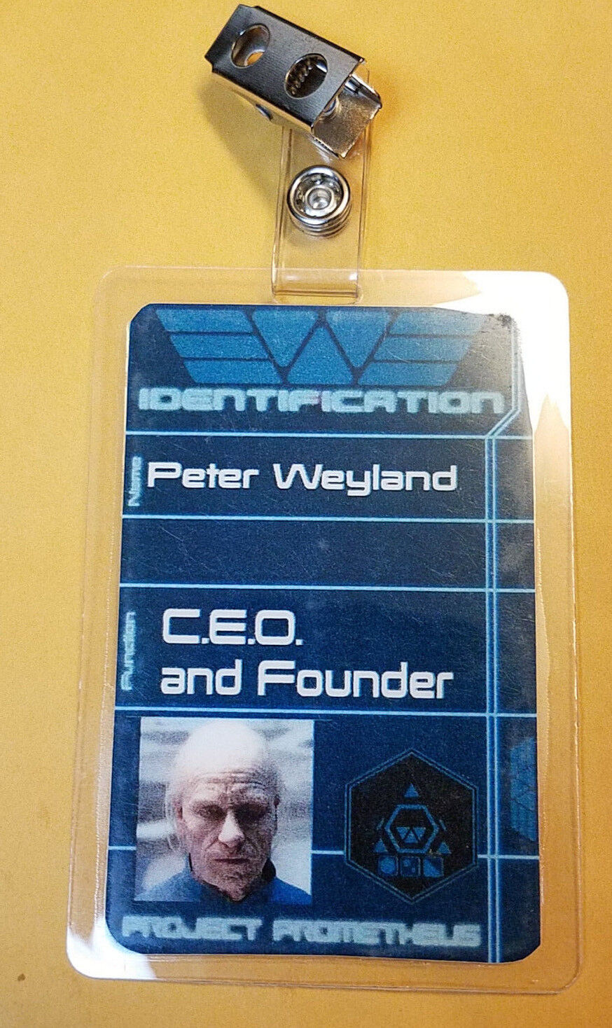 Aliens/Prometheus ID Badge-CEO & Founder Peter Weyland Style A