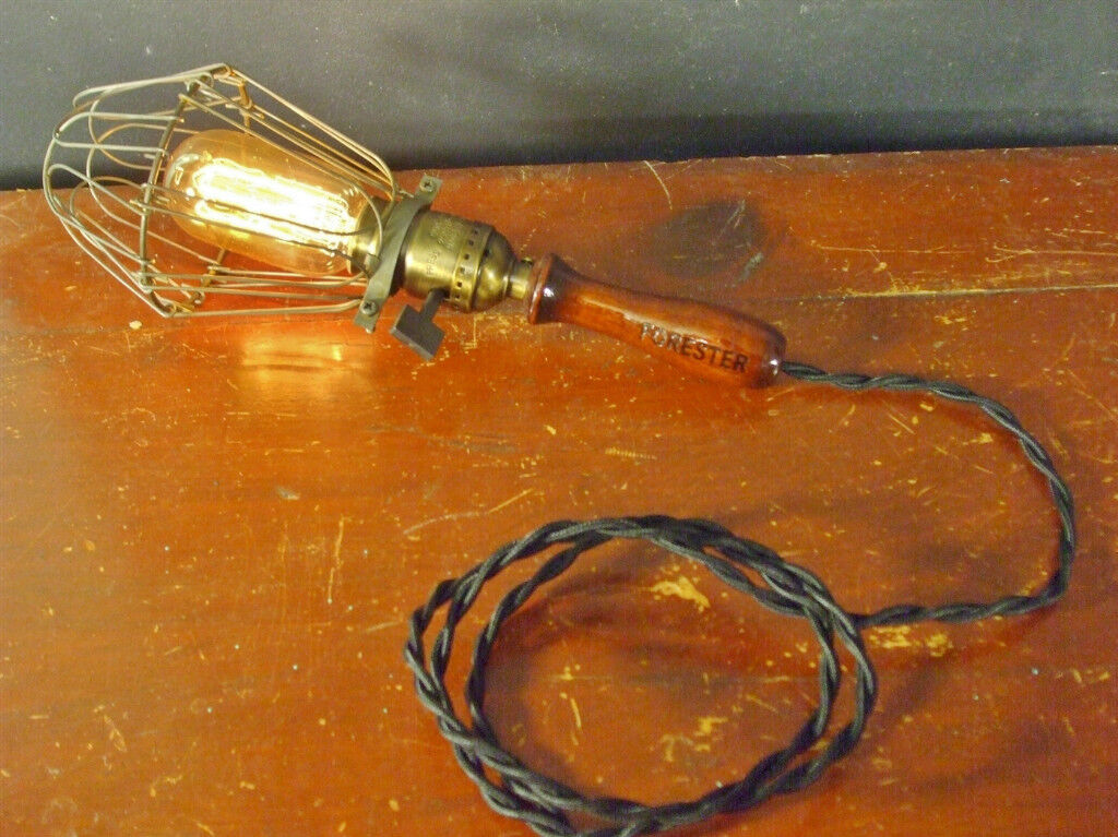 Vintage Industrial Trouble Light - Cage Lamp Pendant Bulb