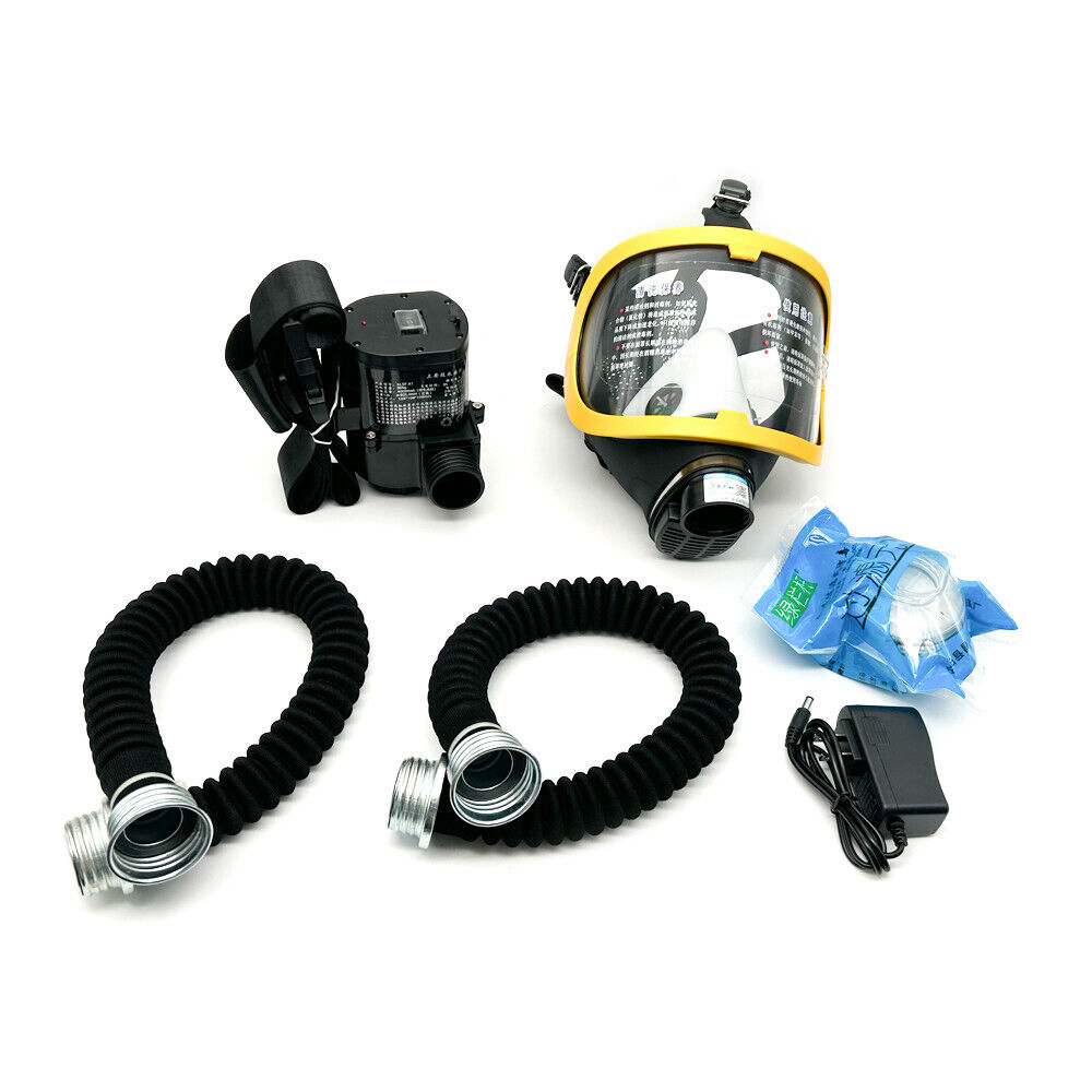 2PCS Self-priming long tube air respirator Electric air supply filter gas mask Y
