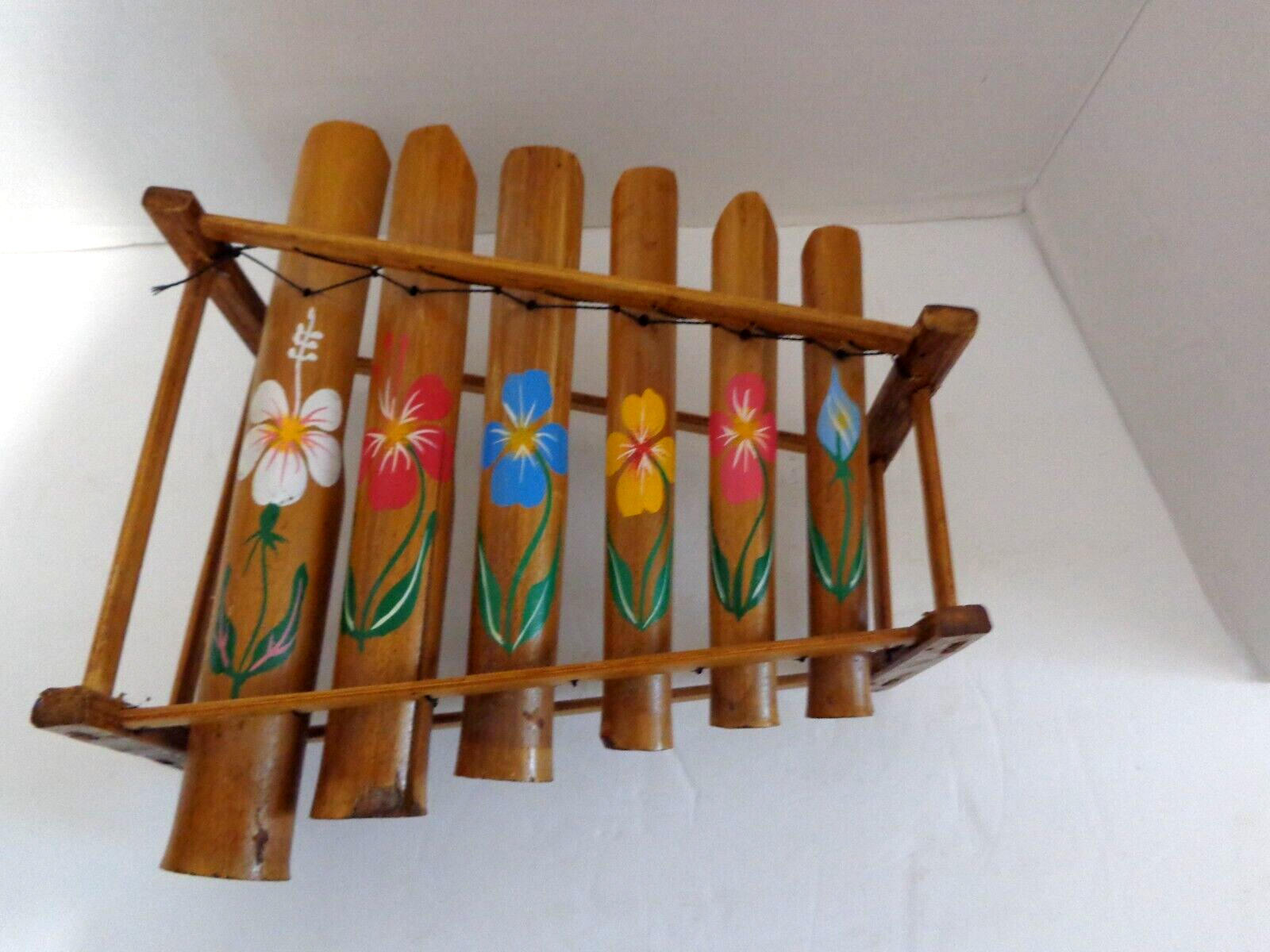 Traditional Bamboo Wood Balinese XYLOPHONE 6 Note Musical Instrument Indonesia