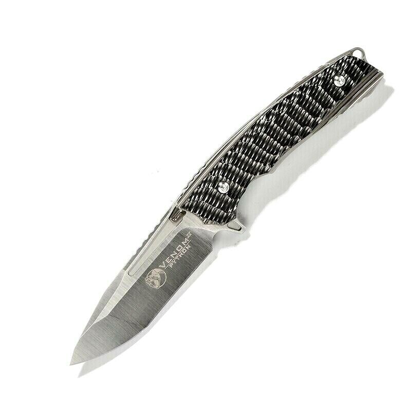 Premium Mini Drop Point Folding Knife Pocket Hunting M390 Steel Titanium Handle