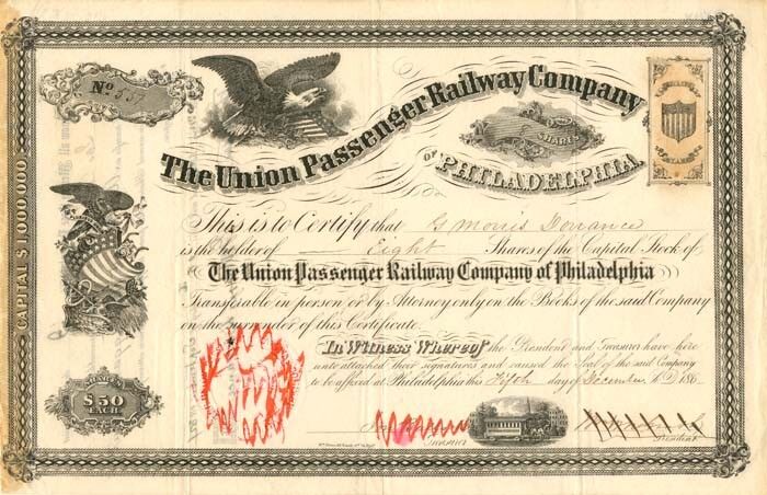 Union Passenger Railway Company of Philadelphia (Unissued)