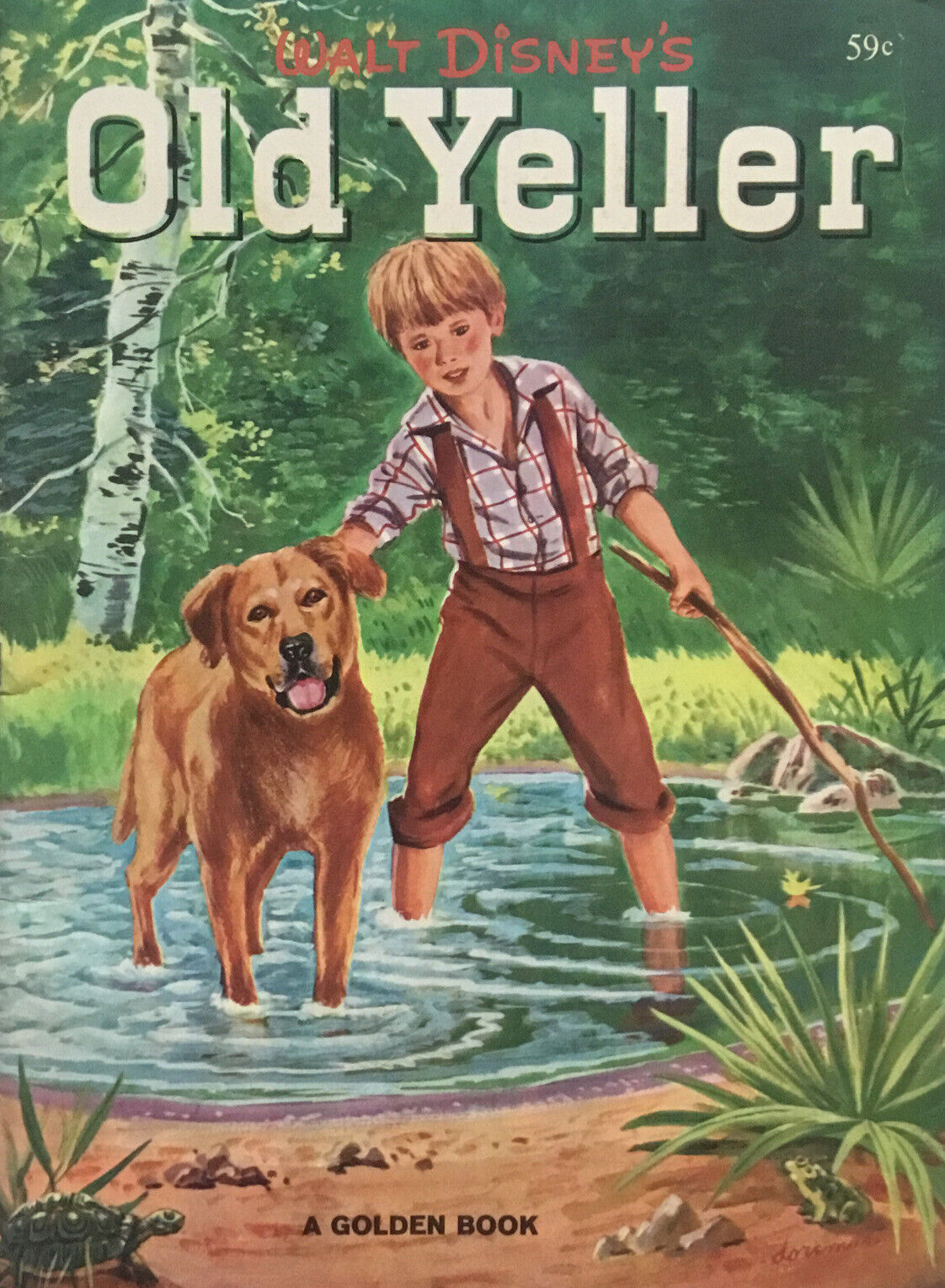 Vintage Disney Old Yeller A Big Golden Book in Full Color 1958 Children’s Book