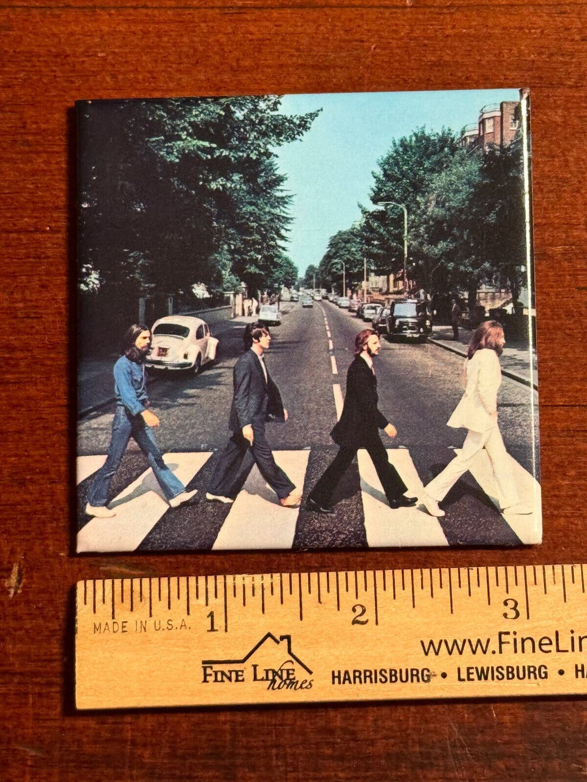 The Beatles Abbey Road on a 3”x3” Metal Refrigerator Magnet-Nice-FAST SHIPPING