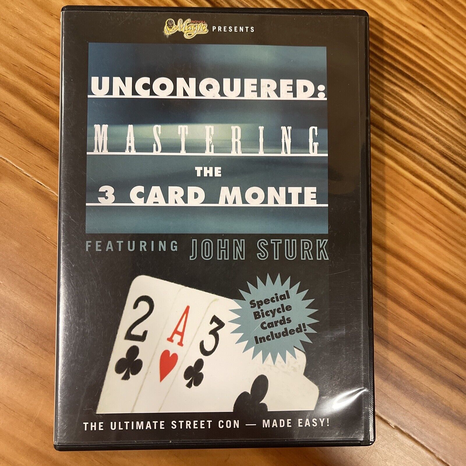 UNCONQUERED: MASTERING THE 3 CARD MONTE by John Sturk Magic DVD & GIMMICK - New*