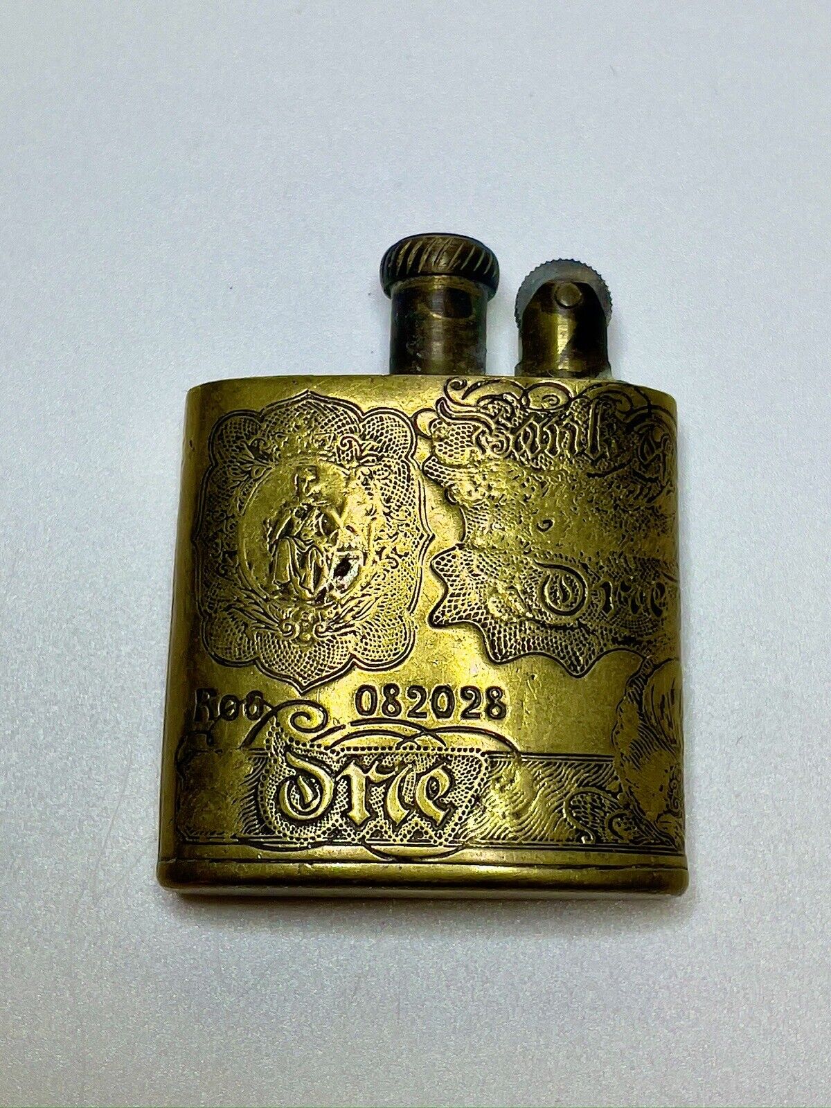 Vintage WWII Brass Trench Lighter English England 1900s