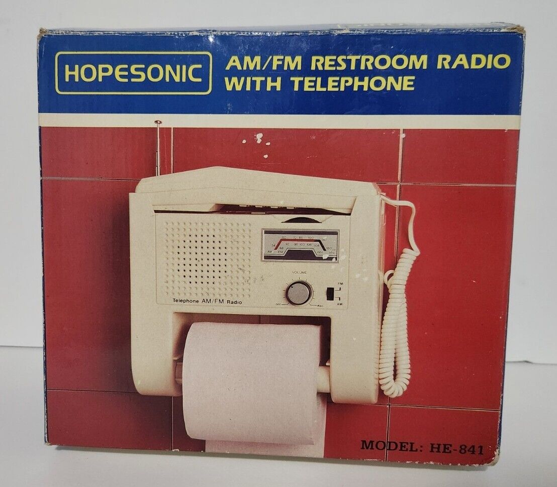 NEW VINTAGE HOPESONIC am/fm Restroom Radio With telephone