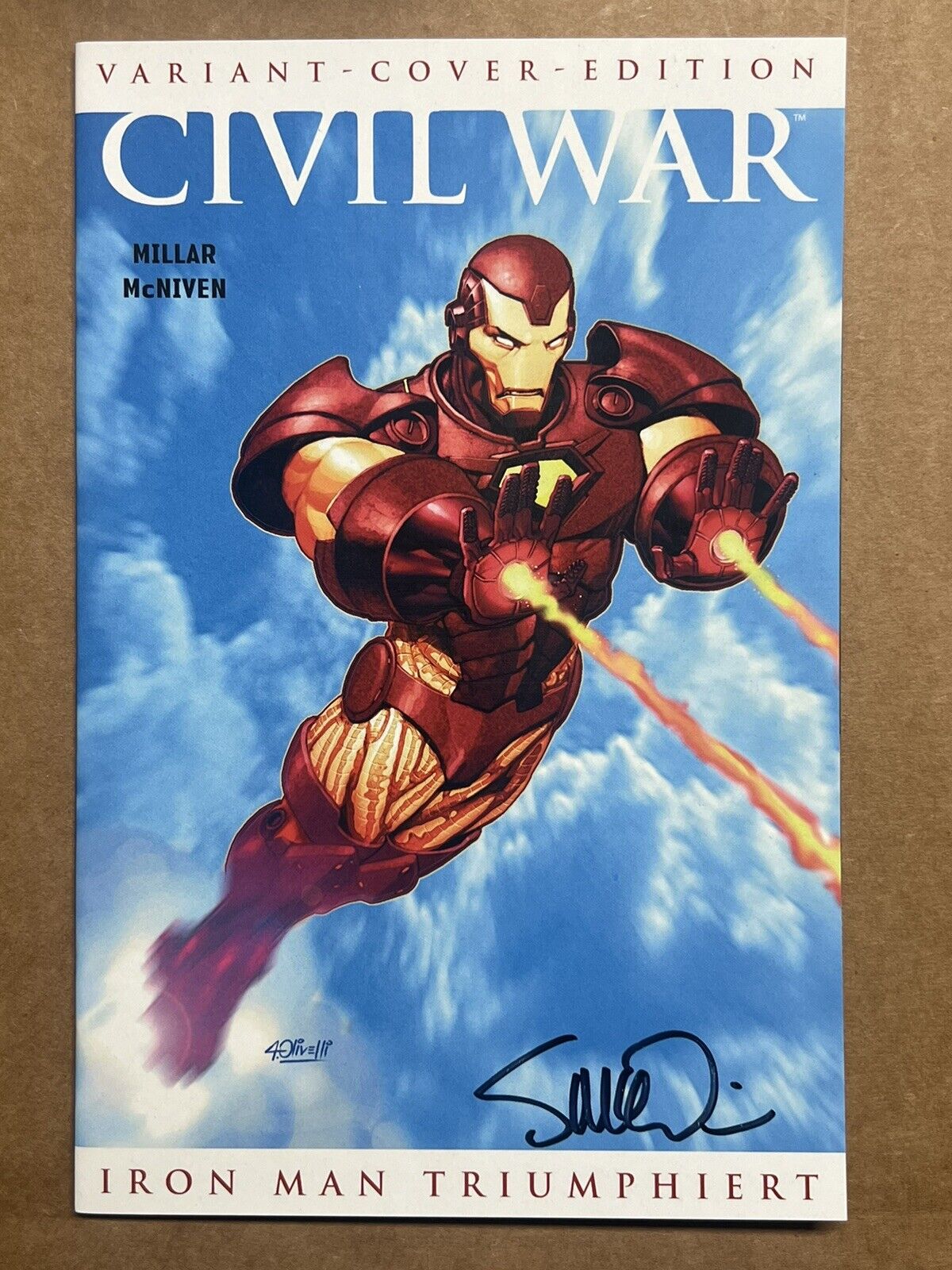 CIVIL WAR (2006) #7 SIGNED BY STEVE MCNIVEN W/COA GERMAN VARIANT LIMITED EDITION