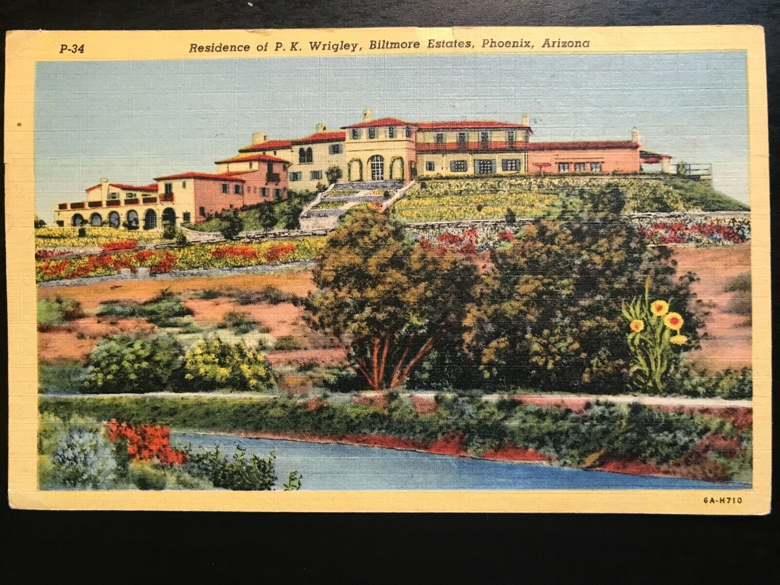 Vintage Postcard 1956 PK Wrigley Residence Biltmore Estates Phoenix Arizona (AZ)