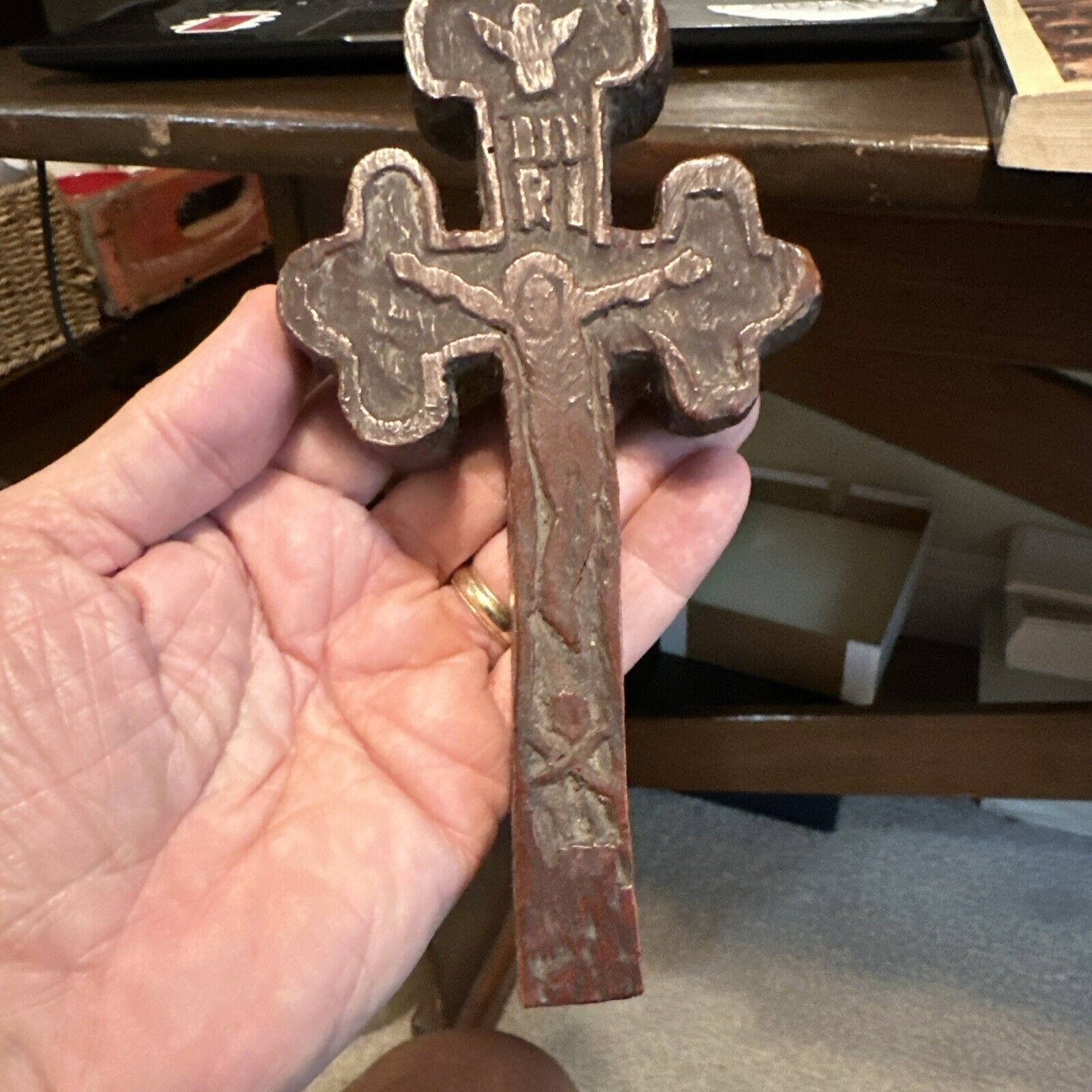 Antique Crucifix Christ Cross Handmade 1700’s Early 1800’s  Bucovina, Română