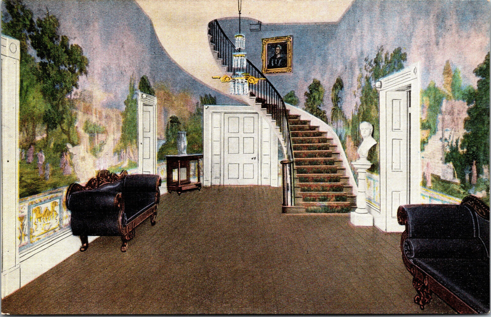Vtg Hall Of The Hermitage General Andrew Jackson Home Nashville TN Postcard