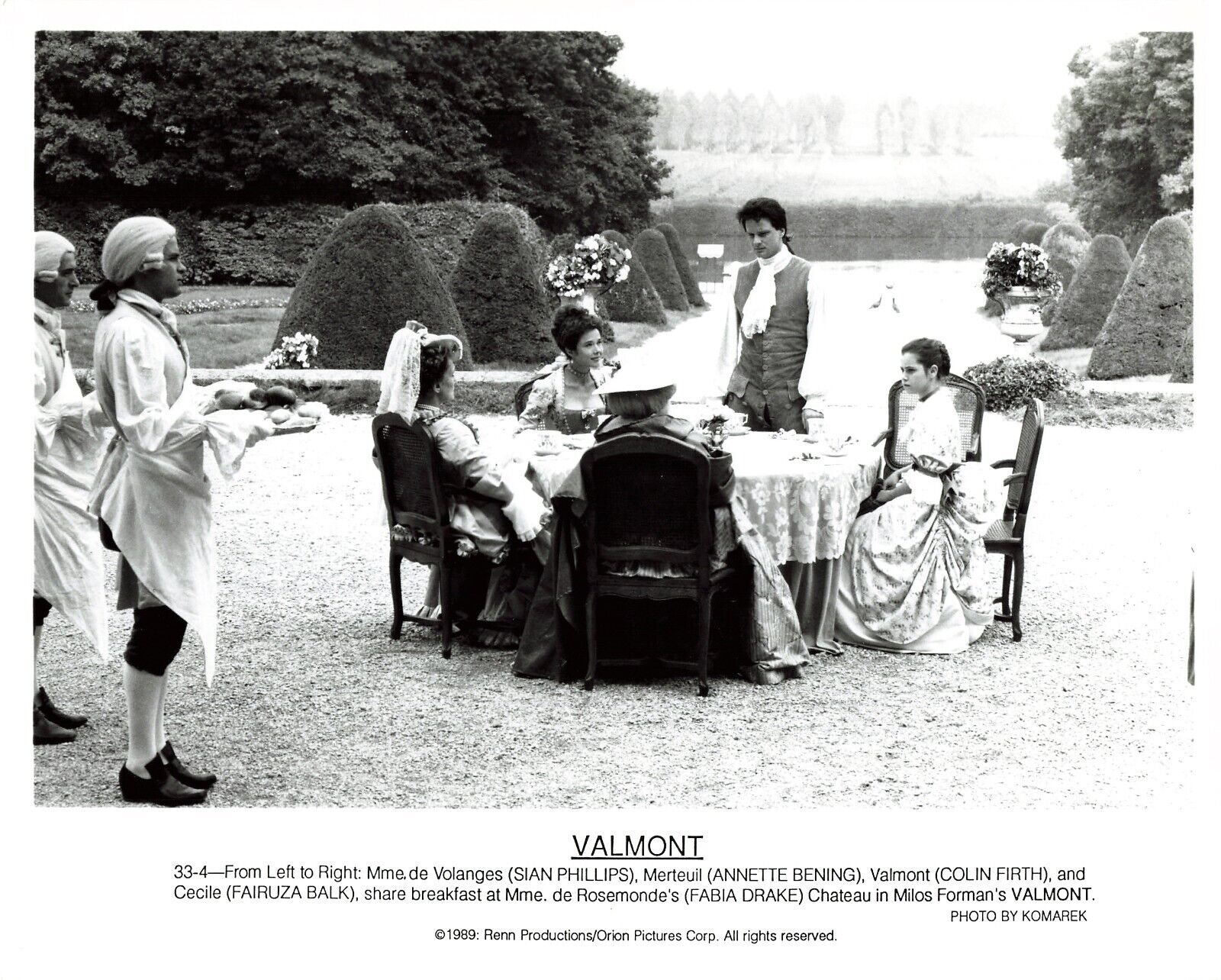 Valmont 1989 Movie Photo 8x10 Fairuza Balk Colin Firth  Annette Bening *P96b