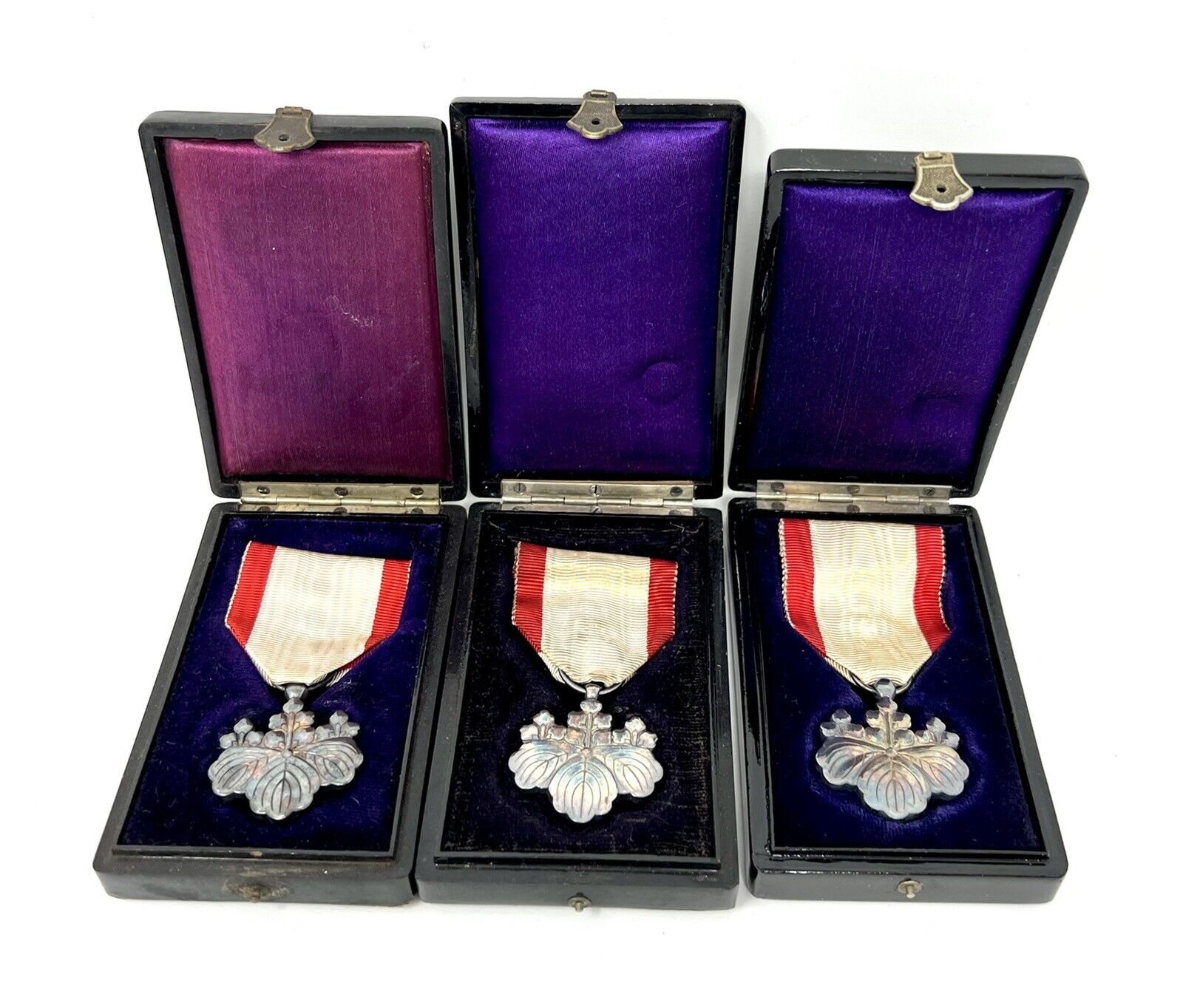 3 WWI WW1 Japanese War Medal Order of the Rising Sun 8 Japan w/ Box