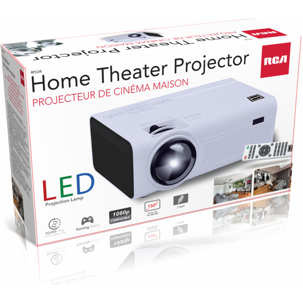RCA  Projector 2000 Lumens 480p, 1080P compatible 150