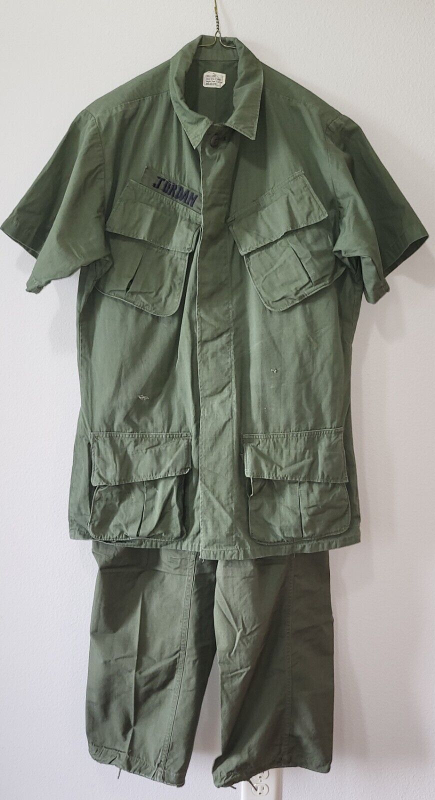 Vintage Vietnam War OG-107 RIP STOP Uniform Jungle Jacket, Shirt Pants Trousers 