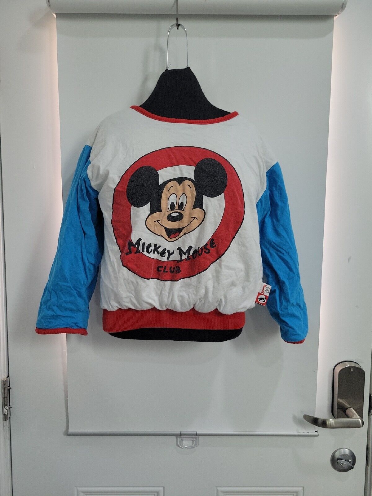 Vintage 1990s Disney Mickey Mouse Club Reversible Puffer Sweatshirt Size S 4-7