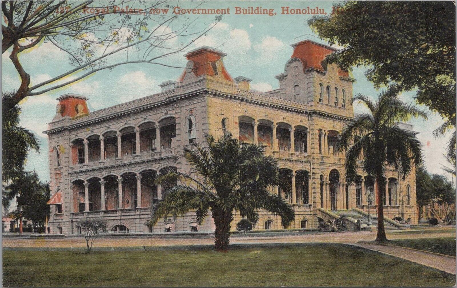 Postcard The Royal Palace Government Building Honolulu Hawaii 