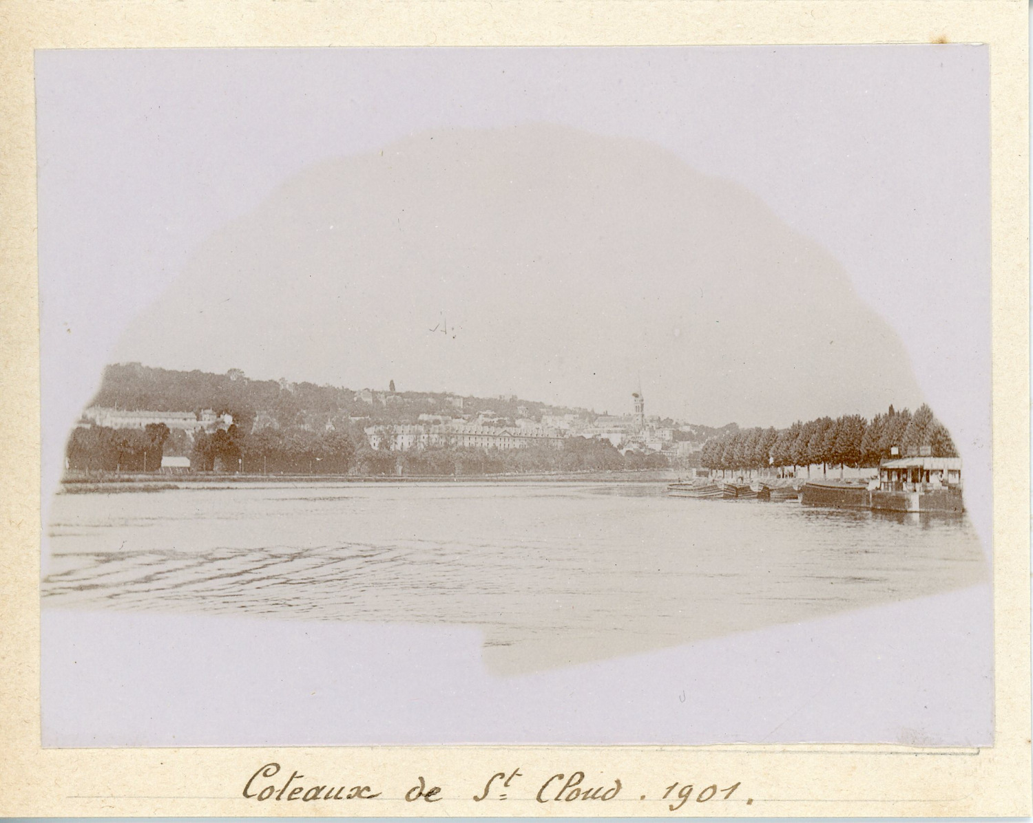 France, Coteaux de Saint-Cloud 1901, Vintage Citrate Print Vintage Citrate Print