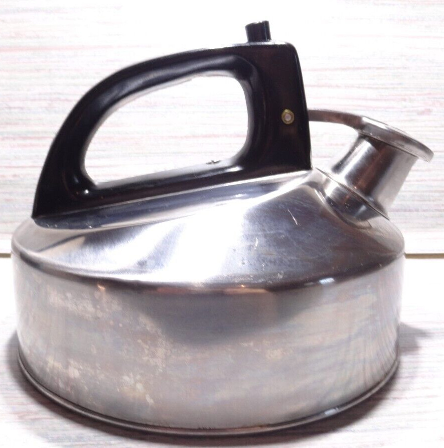Vintage Cook Time Stainless Steel Teapot 2 LT Preowned Made In Korea