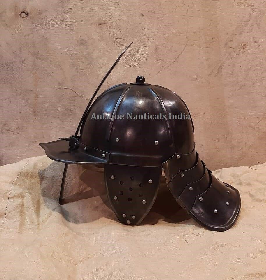 Medieval Polish Hussar Helmet Dark Metal Finish 17th Century