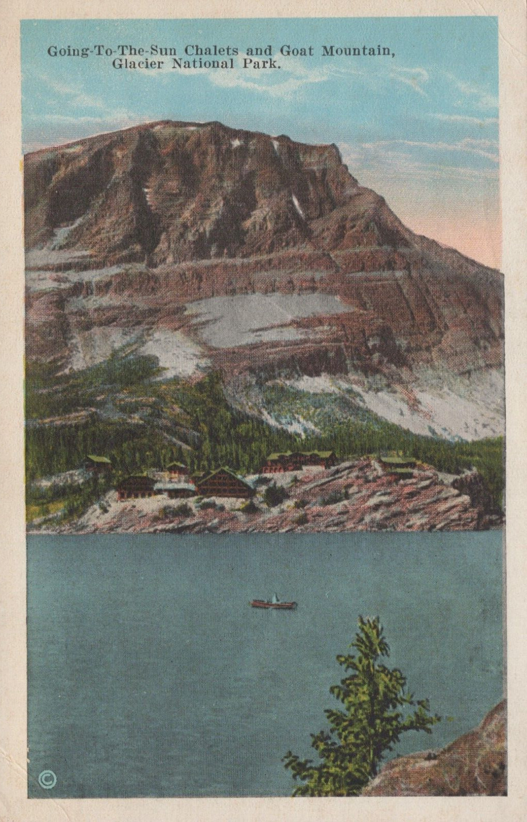 Going To The Sun Rd Glacier National Park MT Posted Whiteborder Vintage Postcard