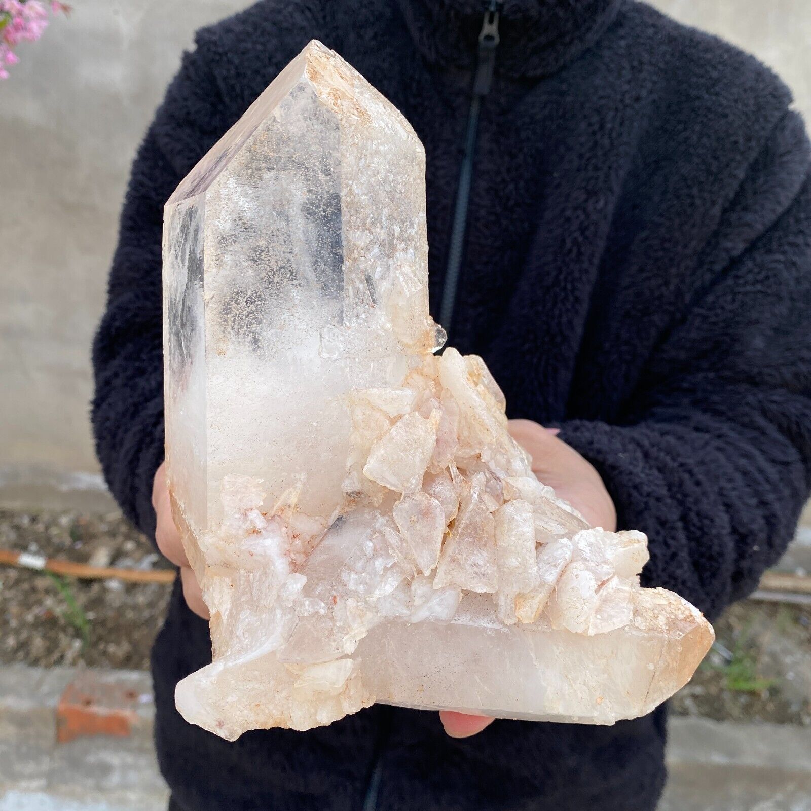 3.3lb Large Natural Clear White Quartz Crystal Cluster Rough Healing Specimen