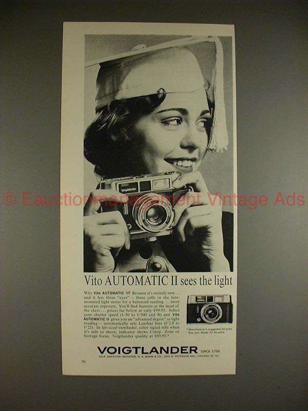 1962 Voigtlander VITO Automatic II Camera Ad, The Light