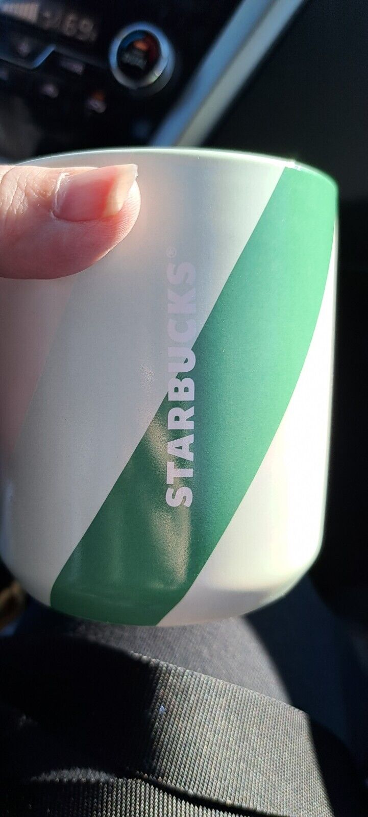 Nice Starbucks 12oz Green/mint Travel Coffee Mug With Lid
