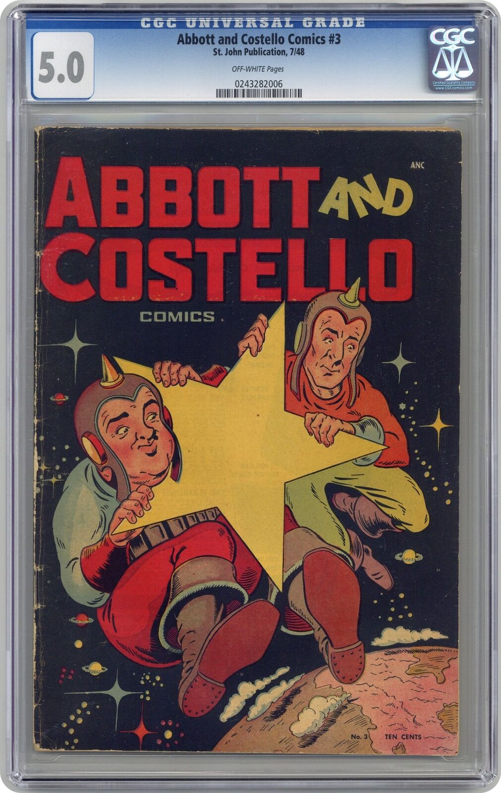 Abbott and Costello #3 CGC 5.0 1948 0243282006