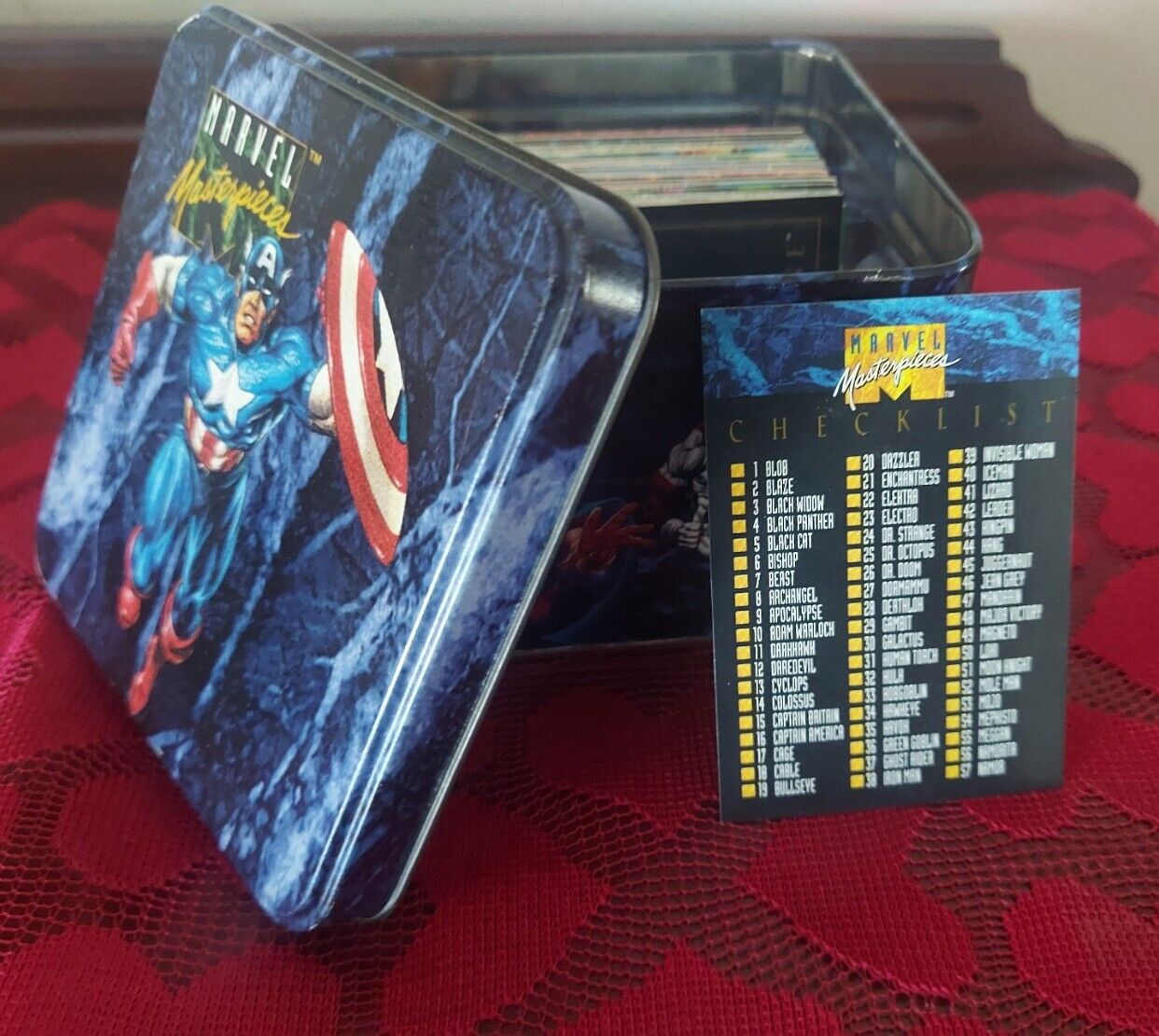 1992 Marvel Masterpieces Series 1 Tin Card Set Fleer SkyBox  Out Of 35000, N/R