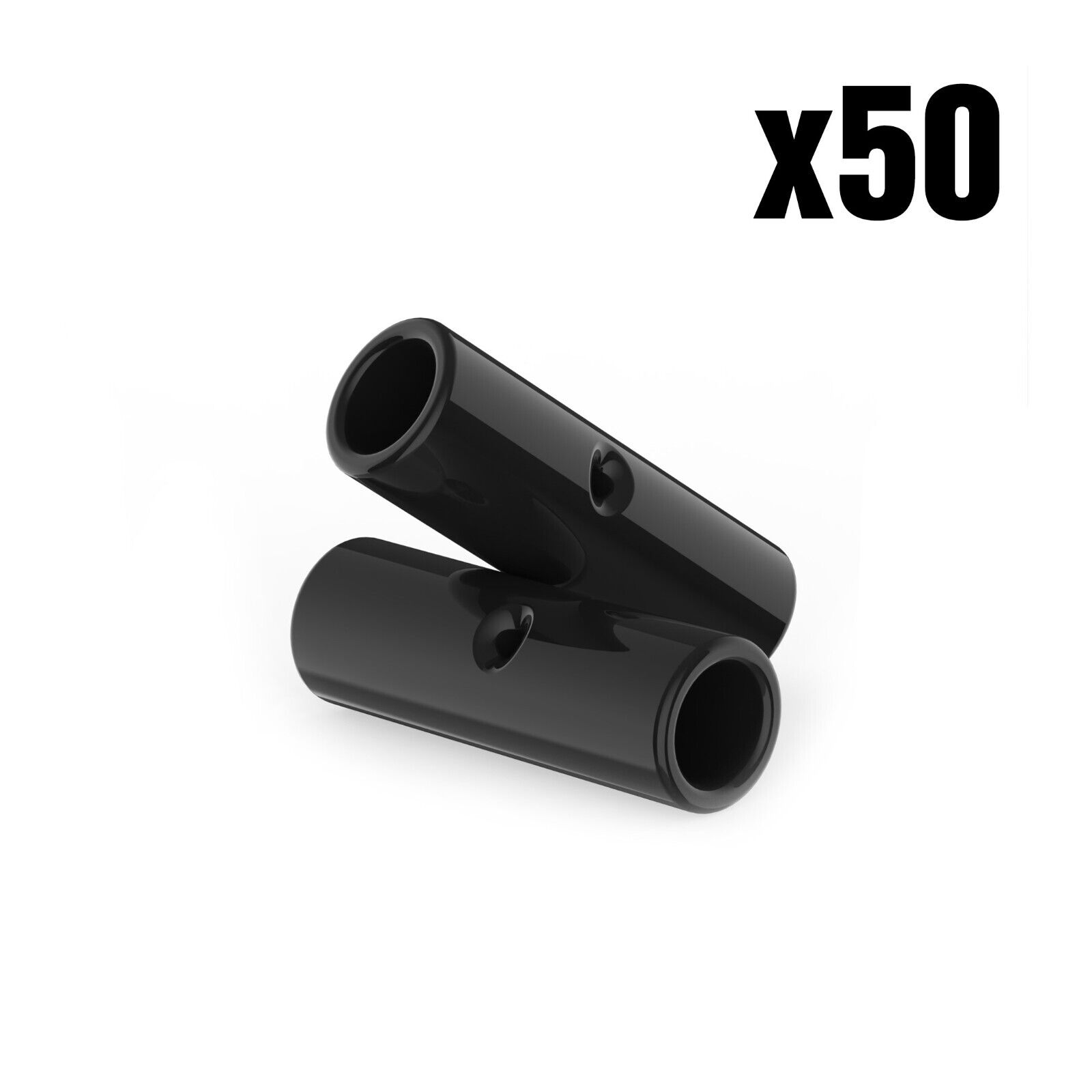 50x Tips Smoking Round Quartz Glass Rolling Tips Medium Size 10MM Wide Black