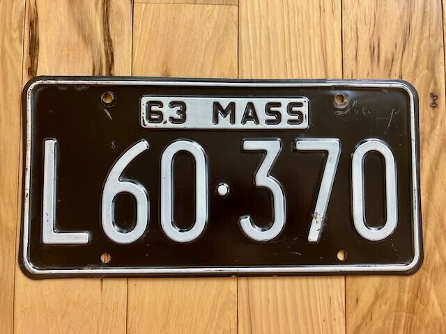 1963 Massachusetts License Plate YOM