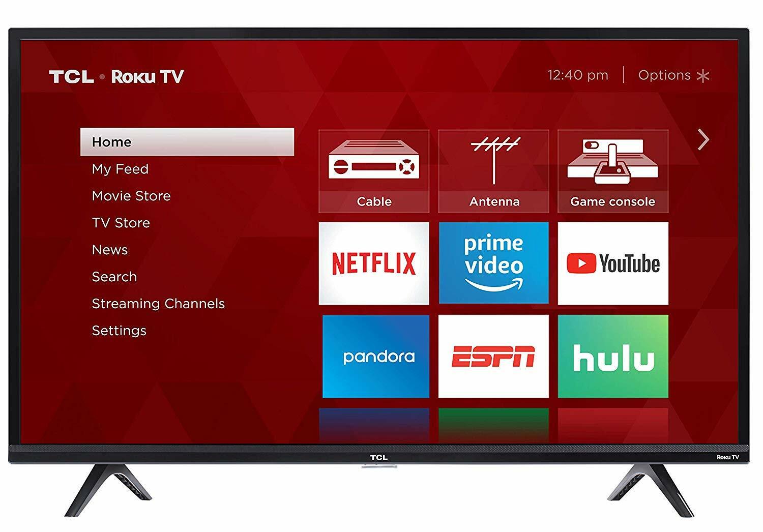 TCL 32-Inch 720p 60Hz Roku Smart LED HDTV with 3 x HDMI *32S325