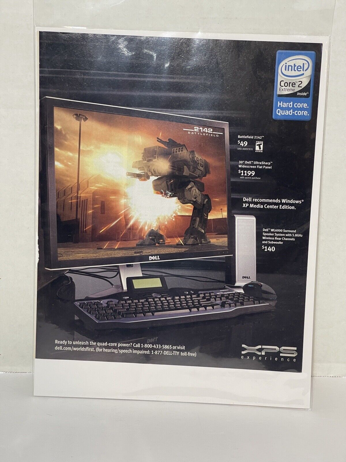 2007 Intel Core 2 Extreme Quad-Core Processor Print Ad/Poster PC Gamer Wall Art