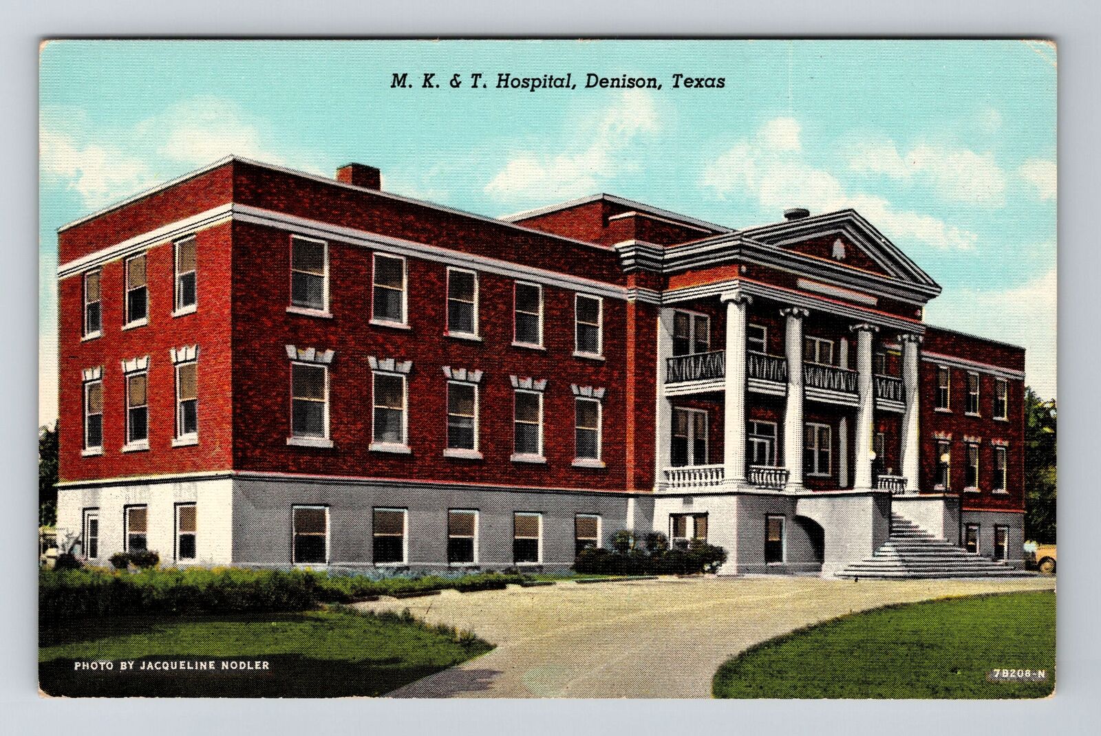 Denison TX-Texas, MK & T Hospital Vintage Souvenir Postcard