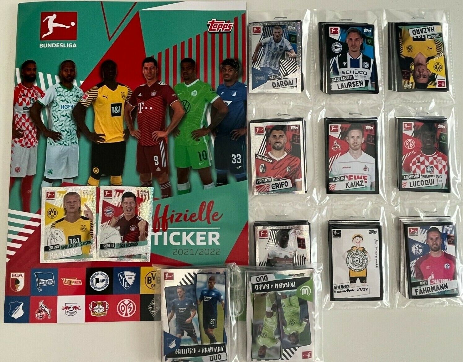 Topps Bundesliga stickers 2021/2022 - 5/10/20/30/500/100 choose stickers 21/22