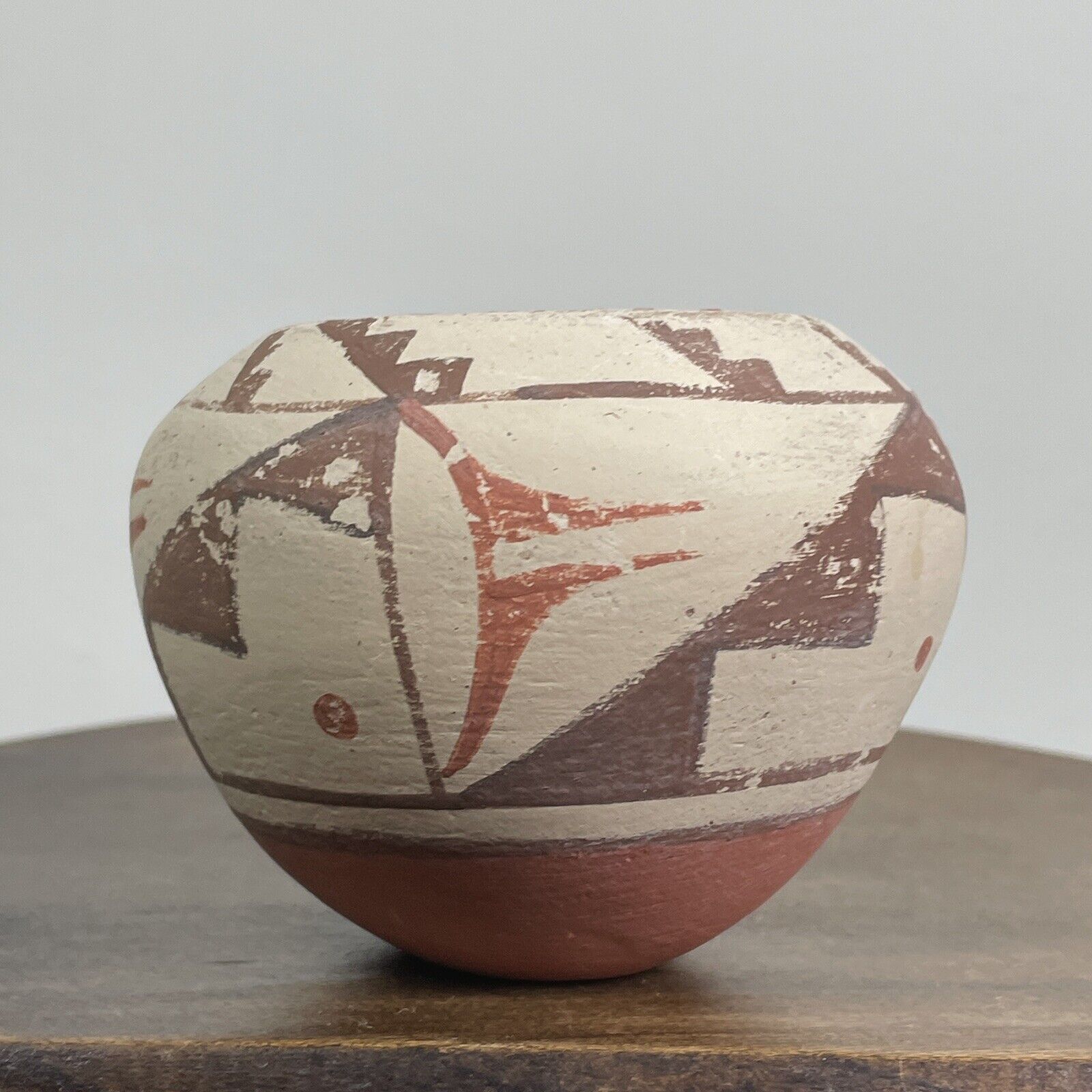 Early Hopi Polychrome Clay Bowl