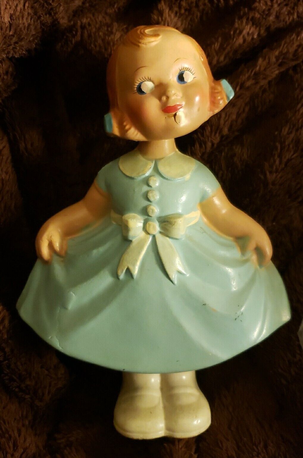 VINTAGE Antique 1930s Composition Bobbie Mae Swing N Sway Nodder Swayer Doll