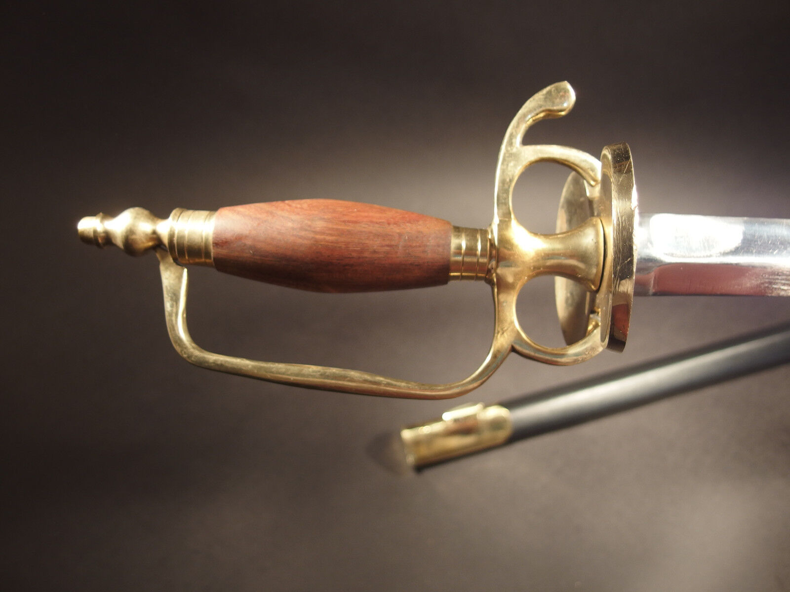 Antique Style French Hanger Cutlass Sword Brass Wood French Indian War Rev War