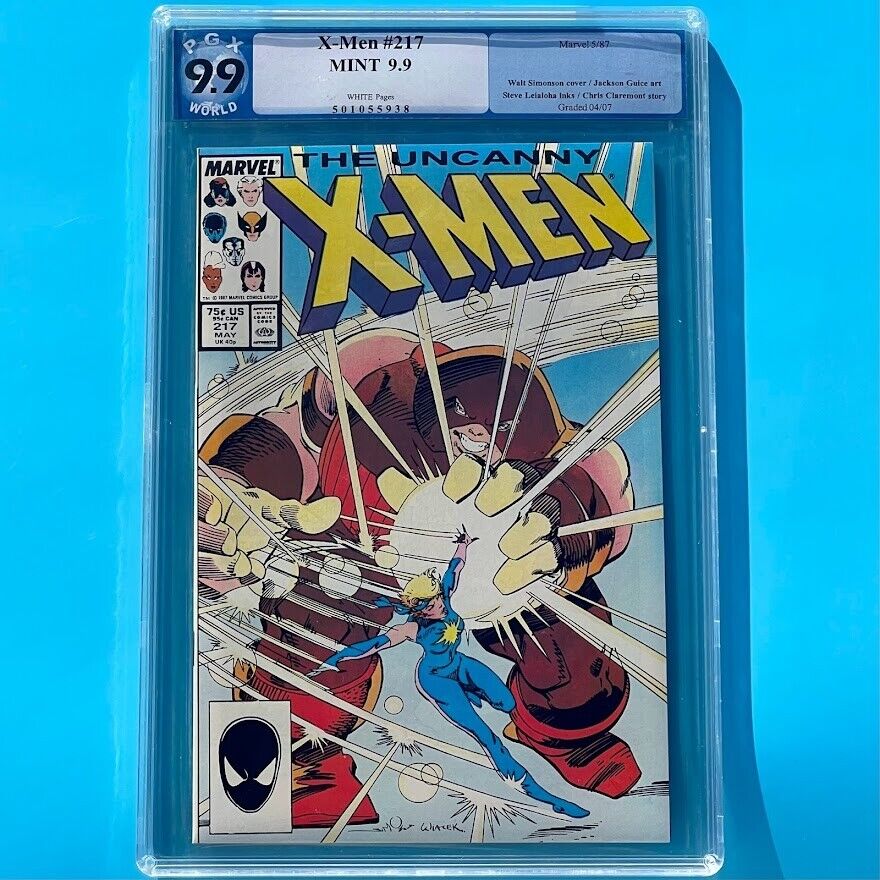 Uncanny X-Men #217 🌟 PGX 9.9 🌟 Juggernaut vs Dazzler Not 9.8 Marvel Comic 1987
