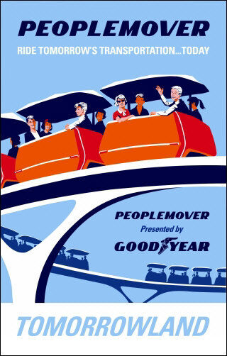 Disneyland Peoplemover Ride Poster Disney Tomorrowland - Buy Any 2 Get 1 Free