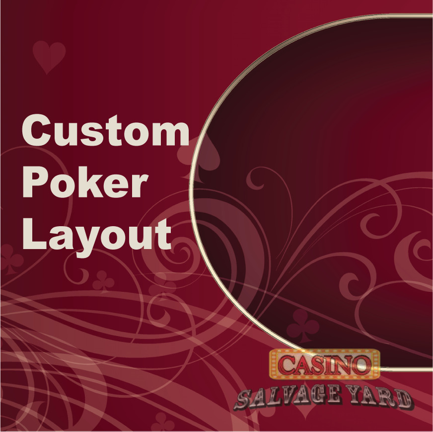 One Authentic Red Casino Speed Cloth Poker Table Felts. No Table. Only Layout