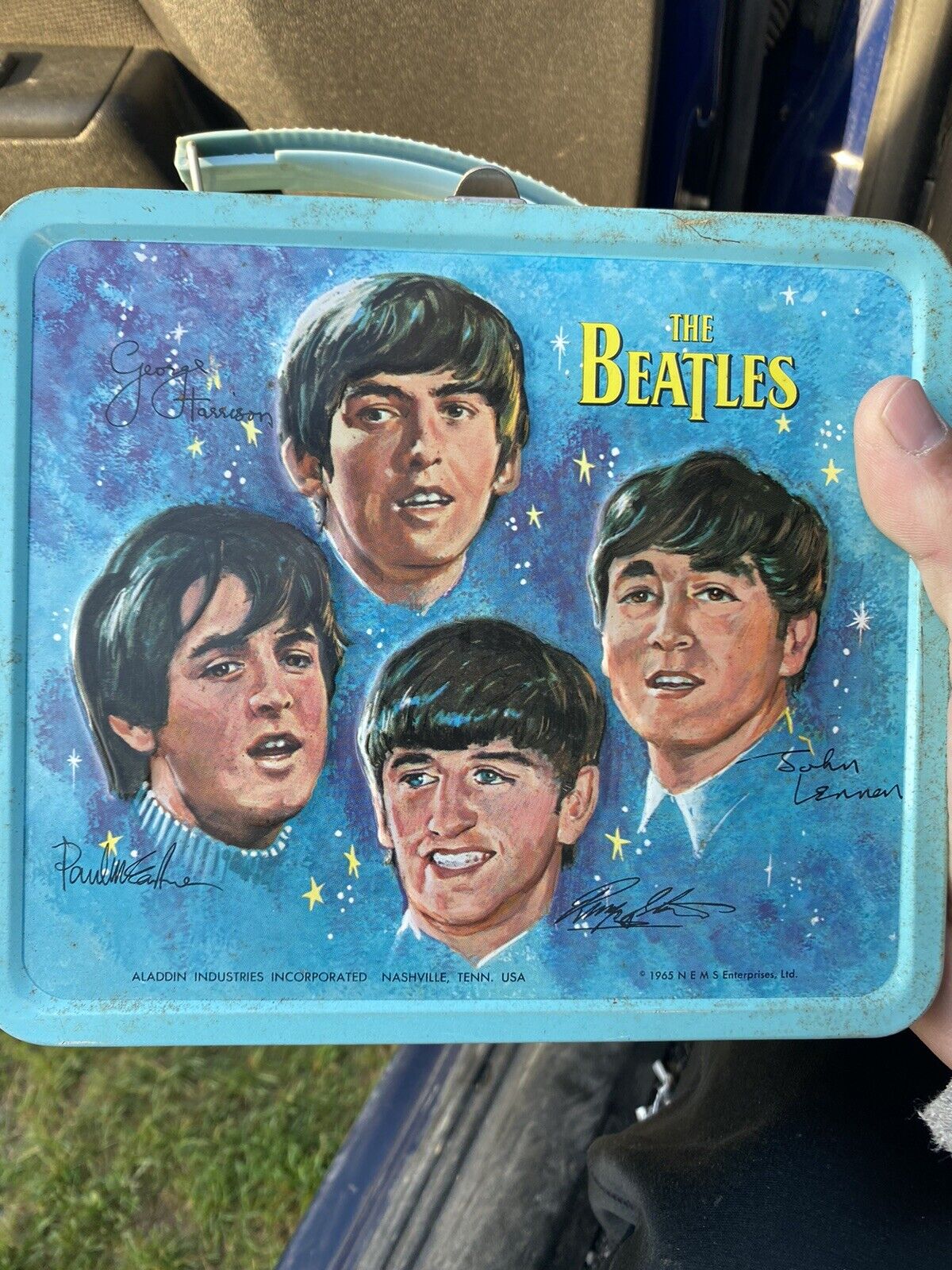 Vintage Original The Beatles 1965 Lunchbox and Thermos Good Condition