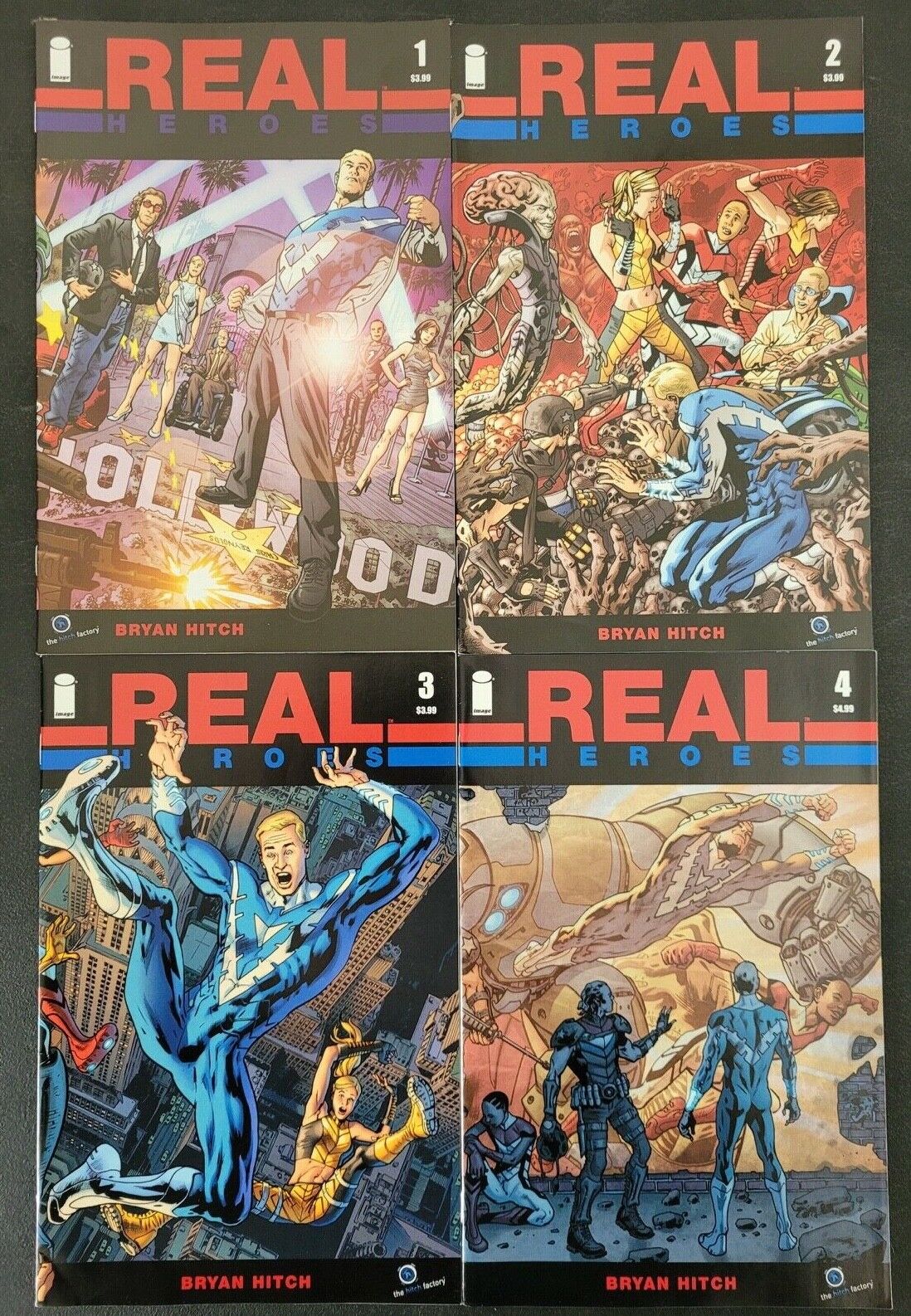 REAL HEROES #1-4 (2014) IMAGE COMICS FULL COMPLETE SERIES BRYAN HITCH STORY+ART
